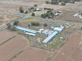 Aerial view - From drone - Captured at Unknown piggery, Leitchville VIC Australia.