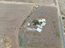 Aerial view - From drone - Captured at Unknown piggery, Leitchville VIC Australia.