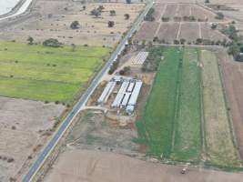 Aerial view - From drone - Captured at Unknown piggery, Leitchville VIC Australia.