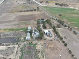 Aerial view - From drone - Captured at Unknown piggery, Leitchville VIC Australia.