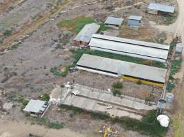 Aerial view - From drone - Captured at Unknown piggery, Leitchville VIC Australia.