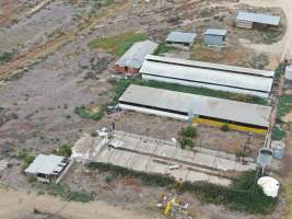 Aerial view - From drone - Captured at Unknown piggery, Leitchville VIC Australia.