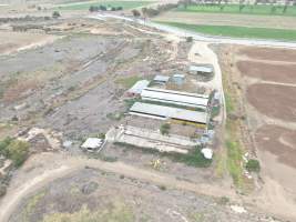 Aerial view - From drone - Captured at Unknown piggery, Leitchville VIC Australia.