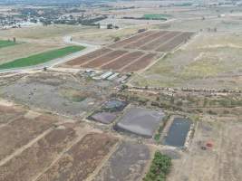 Aerial view - From drone - Captured at Unknown piggery, Leitchville VIC Australia.