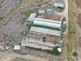 Aerial view - From drone - Captured at Unknown piggery, Leitchville VIC Australia.