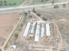 Aerial view - From drone - Captured at K & W Piggery Pty Ltd, Leitchville VIC Australia.