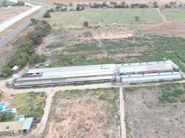 Aerial view - From drone - Captured at Macorna Piggery, Leitchville VIC Australia.