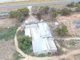 Aerial view - From drone - Captured at Macorna Piggery, Leitchville VIC Australia.