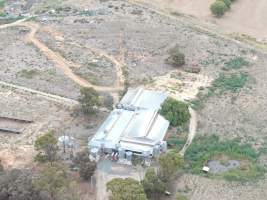 Aerial view - From drone - Captured at Macorna Piggery, Leitchville VIC Australia.