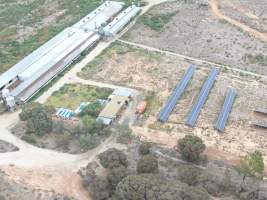 Aerial view - From drone - Captured at Macorna Piggery, Leitchville VIC Australia.