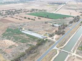 Aerial view - From drone - Captured at Macorna Piggery, Leitchville VIC Australia.