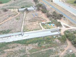 Aerial view - From drone - Captured at Macorna Piggery, Leitchville VIC Australia.