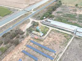 Aerial view - From drone - Captured at Macorna Piggery, Leitchville VIC Australia.