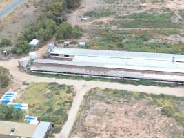 Aerial view - From drone - Captured at Macorna Piggery, Leitchville VIC Australia.