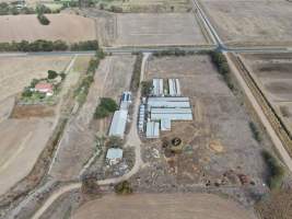 Aerial view - From drone - Captured at Unknown piggery, Leitchville VIC Australia.