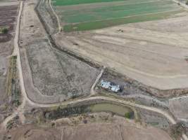 Aerial view - From drone - Captured at Unknown piggery, Leitchville VIC Australia.