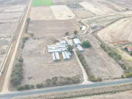 Aerial view - From drone - Captured at Unknown piggery, Leitchville VIC Australia.