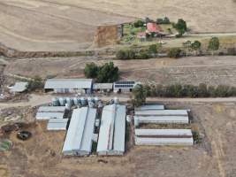 Aerial view - From drone - Captured at Unknown piggery, Leitchville VIC Australia.