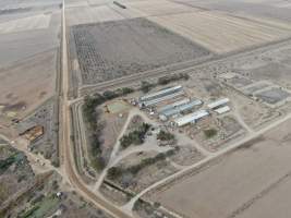 Aerial view - From drone - Captured at EcoPiggery, Leitchville VIC Australia.