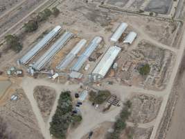 Aerial view - From drone - Captured at EcoPiggery, Leitchville VIC Australia.