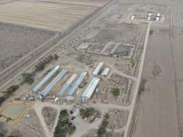 Aerial view - From drone - Captured at EcoPiggery, Leitchville VIC Australia.