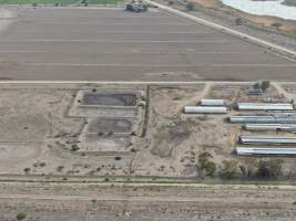 Aerial view - From drone - Captured at EcoPiggery, Leitchville VIC Australia.