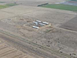 Aerial view - From drone - Captured at EcoPiggery, Leitchville VIC Australia.