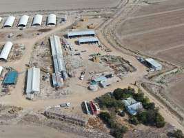 Aerial view - From drone - Captured at Griffiths Farms - Grower Piggery, McMillans VIC Australia.