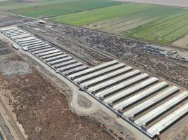 Aerial view - From drone - Captured at Van der Drift & Sons Piggery, Macorna VIC Australia.