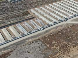 Aerial view - From drone - Captured at Van der Drift & Sons Piggery, Macorna VIC Australia.