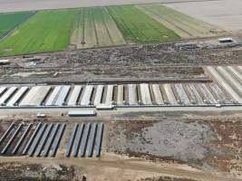 Aerial view - From drone - Captured at Van der Drift & Sons Piggery, Macorna VIC Australia.