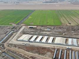 Aerial view - From drone - Captured at Van der Drift & Sons Piggery, Macorna VIC Australia.