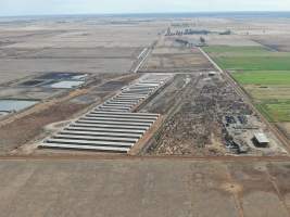 Aerial view - From drone - Captured at Van der Drift & Sons Piggery, Macorna VIC Australia.