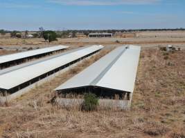 Aerial view - From drone - Captured at Unknown piggery, Macorna VIC Australia.