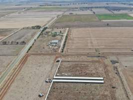 Aerial view - From drone - Captured at Unknown piggery, Macorna VIC Australia.