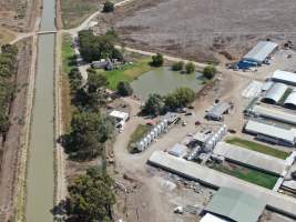 Aerial view - From drone - Captured at Wondaphil Pork Company, Tragowel VIC Australia.