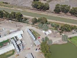 Aerial view - From drone - Captured at Wondaphil Pork Company, Tragowel VIC Australia.