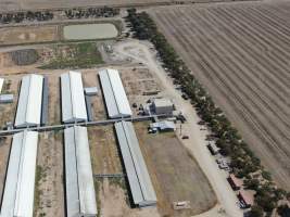 Aerial view - From drone - Captured at Walla Farms Piggery, Yarrawalla VIC Australia.