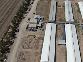 Aerial view - From drone - Captured at Walla Farms Piggery, Yarrawalla VIC Australia.