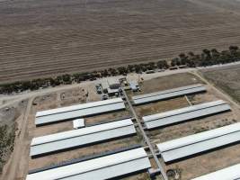 Aerial view - From drone - Captured at Walla Farms Piggery, Yarrawalla VIC Australia.