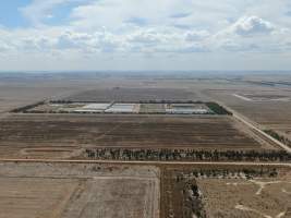 Aerial view - From drone - Captured at Walla Farms Piggery, Yarrawalla VIC Australia.