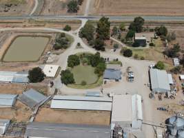 Aerial view - From drone - Captured at Kia-Ora Piggery, Yarrawalla VIC Australia.