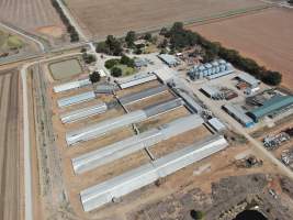 Aerial view - From drone - Captured at Kia-Ora Piggery, Yarrawalla VIC Australia.