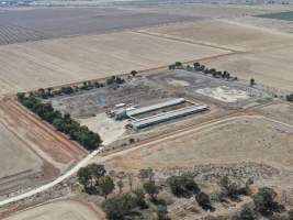 Aerial view - From drone - Captured at Kia-Ora Piggery, Yarrawalla VIC Australia.