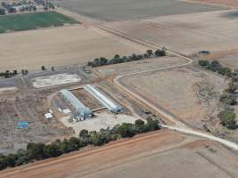 Aerial view - From drone - Captured at Kia-Ora Piggery, Yarrawalla VIC Australia.