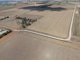 Aerial view - From drone - Captured at Kia-Ora Piggery, Yarrawalla VIC Australia.