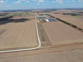 Aerial view - From drone - Captured at Kia-Ora Piggery, Yarrawalla VIC Australia.