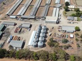 Aerial view - From drone - Captured at Kia-Ora Piggery, Yarrawalla VIC Australia.