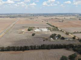 Aerial view - From drone - Captured at Calivil Breeder, Calivil VIC Australia.