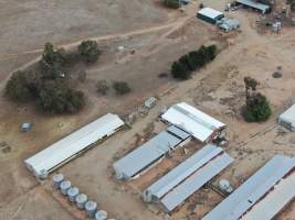 Aerial view - From drone - Captured at Unknown Piggery, Tennyson VIC Australia.